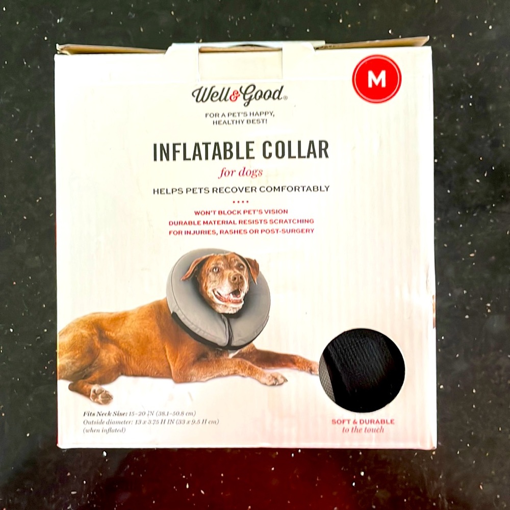 NWT inflatable collar for dogs